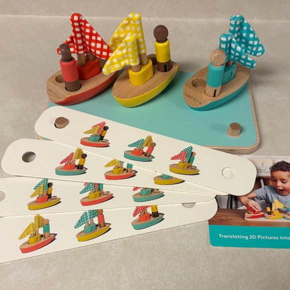 LOVEVERY Pattern Match Boats & Cards - The Analyst Play Kit Months 46, 47, 48 - Picture 1 of 5